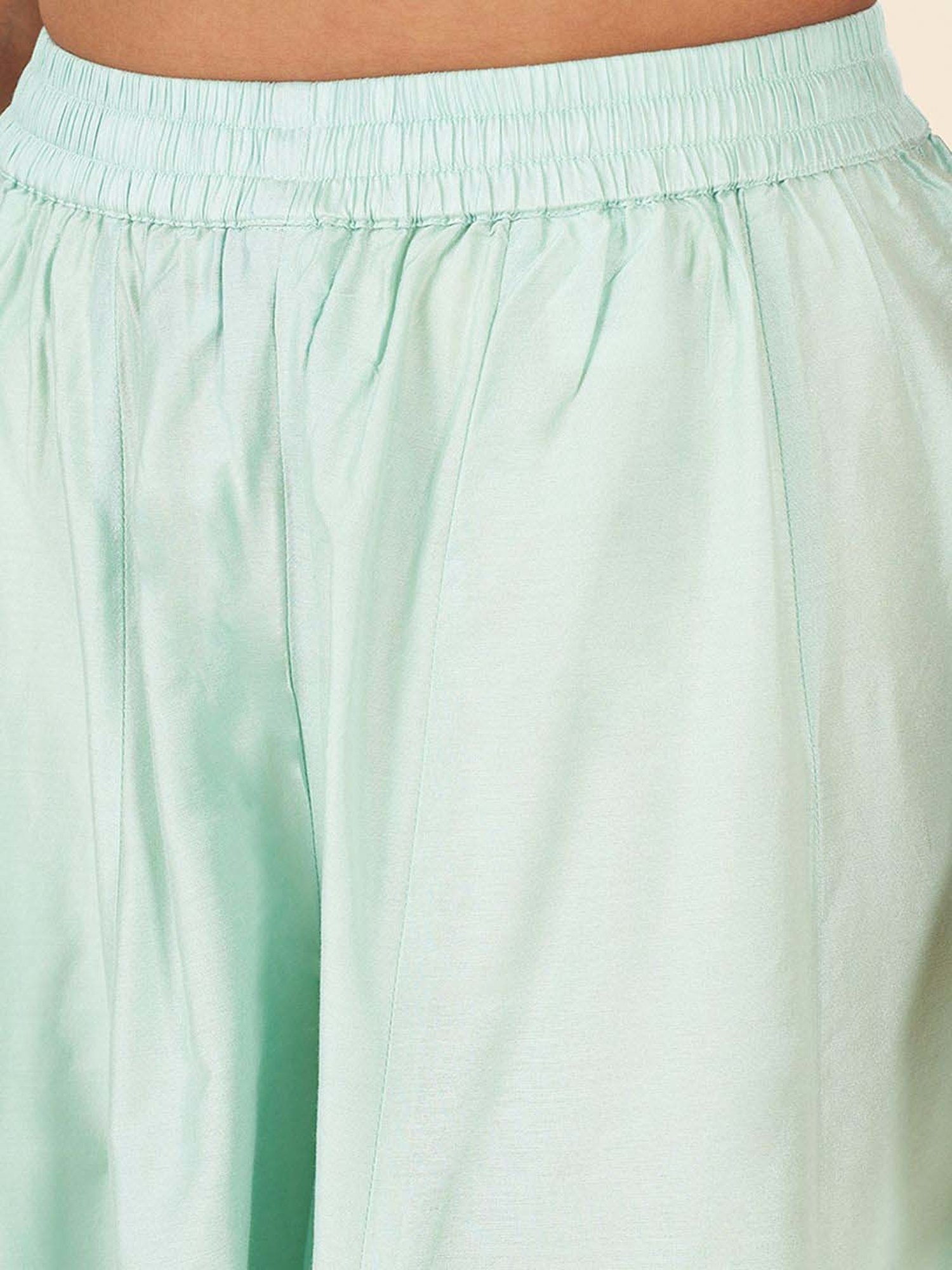 Rangmanch by Pantaloons Blue Embroidered Kurti Palazzo Set With Dupatta