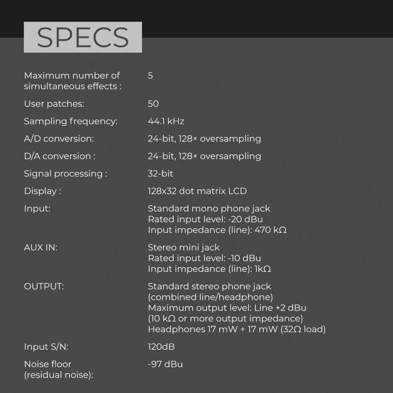 Zoom A1X FOUR Multi-Effects Processor with Cable, Power Supply & Cleaning Cloth