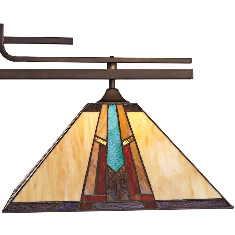 Robert Louis Tiffany Pirro 56" Wide Bronze Ranier Kitchen Island Light Pendant