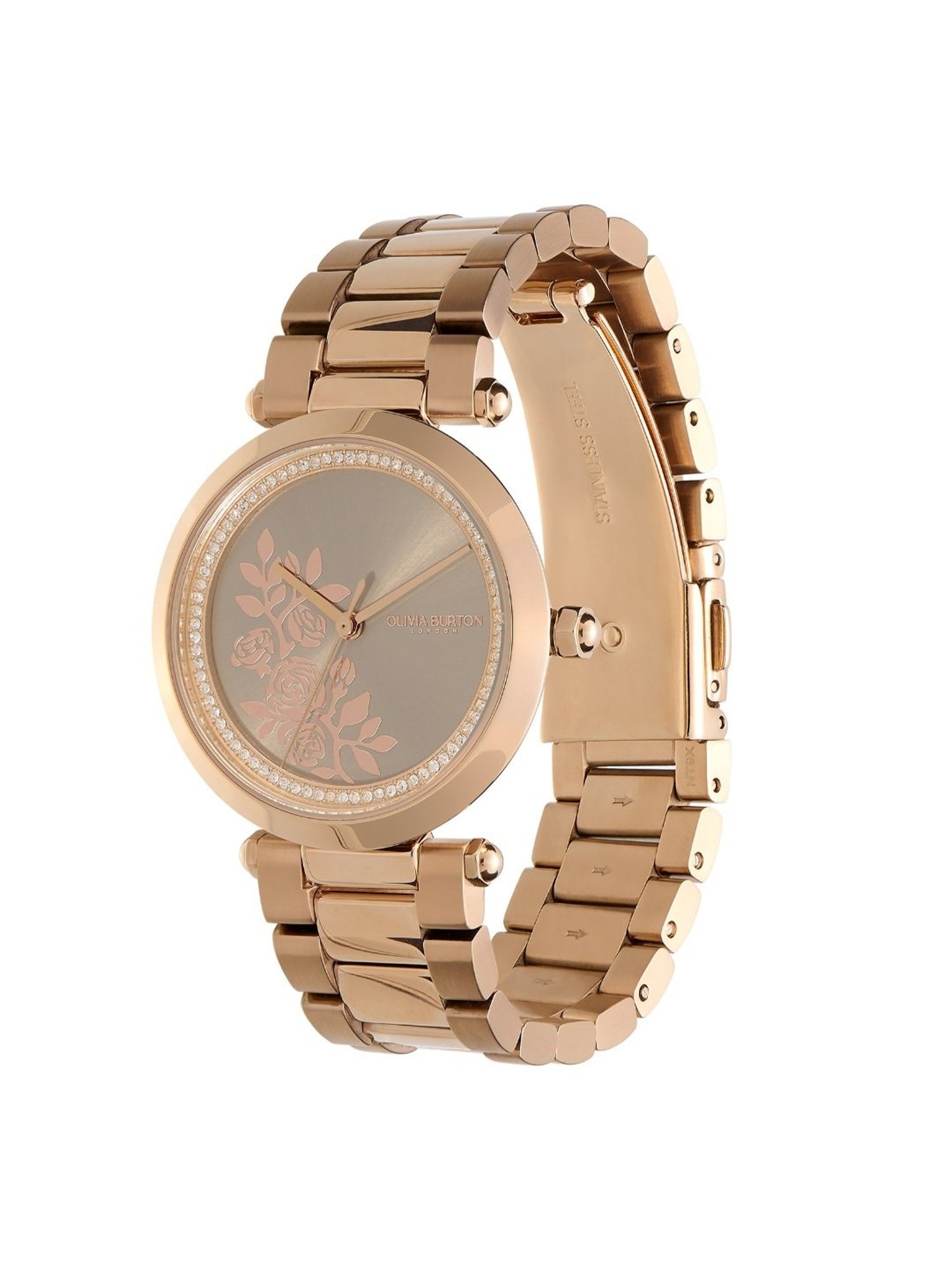 Olivia Burton 24000044 Tbar Floral Analog Watch for Women