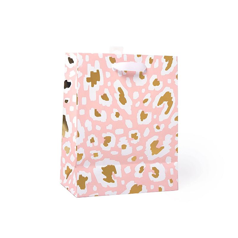 Medium Animal Print Gift Bag with Foil Pink/Gold - Spritz™