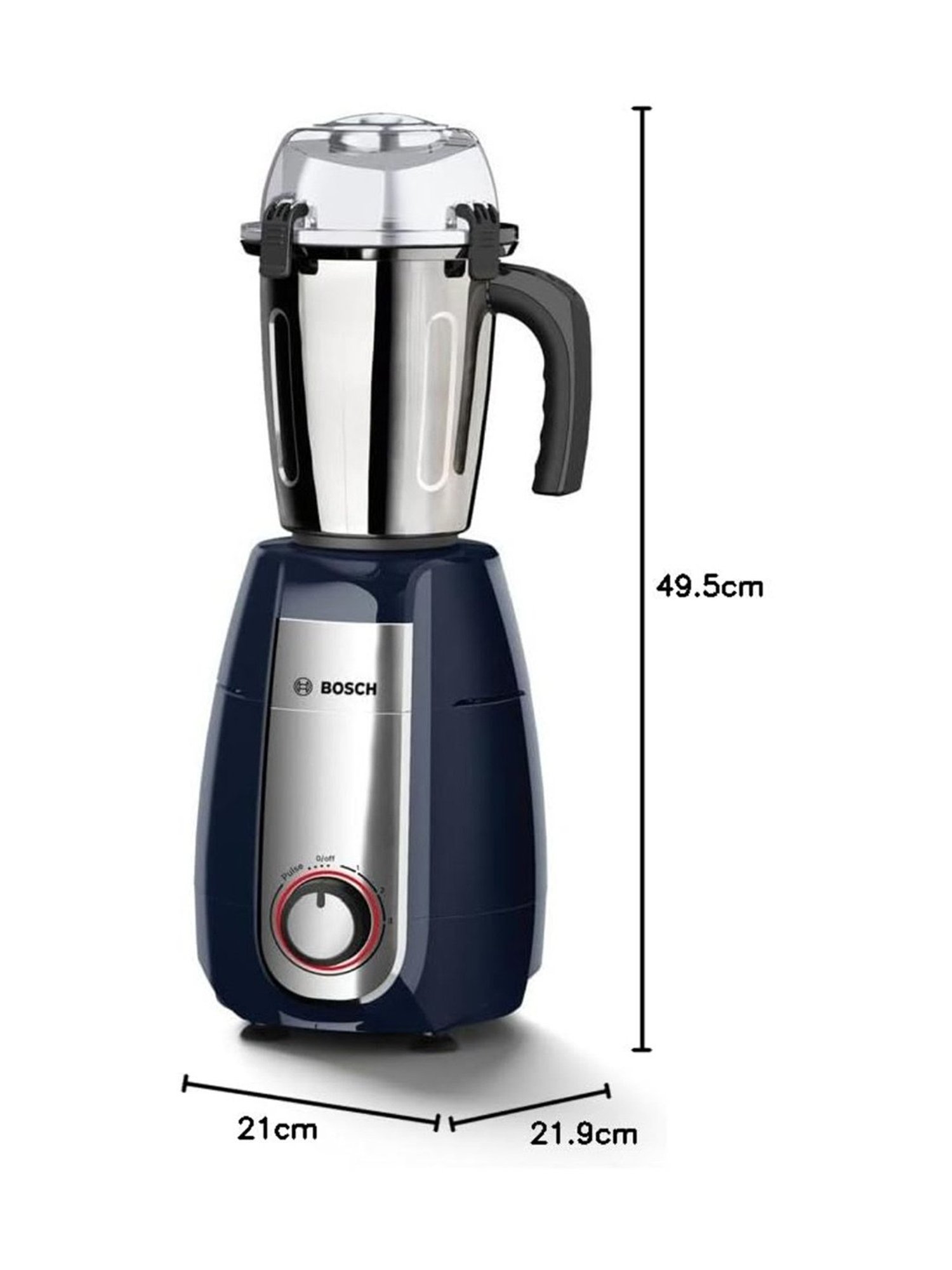 Bosch TrueMixx Pro MGM8836MIN 1000 Watt 3 Jar, Copper Ball Bearing Motor (Black)