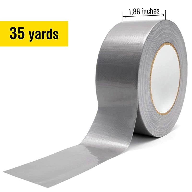 Grade Duct Tape, Silver, 48mm x 32m (1.88 Inch x 35 Yards), 8.27mil Thick (Pack of 3)