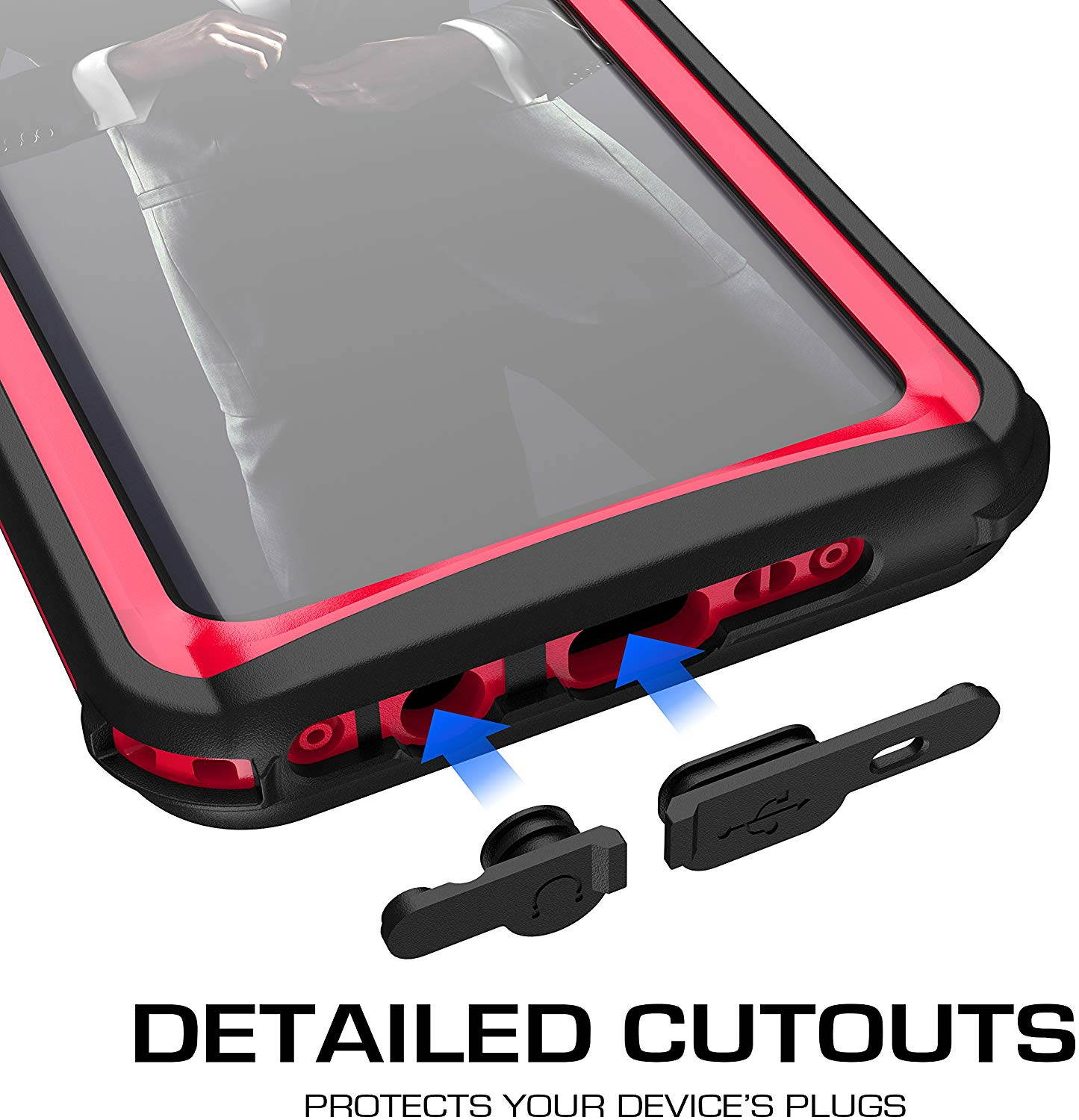 Ghostek Nautical Galaxy S9 Plus Waterproof Case with Screen Protector Slim Extreme Heavy Duty Protection Tough Shockproof Full Body Underwater Watertight Seal for 2018 Galaxy S9+ (6.2 Inch) - (Black)