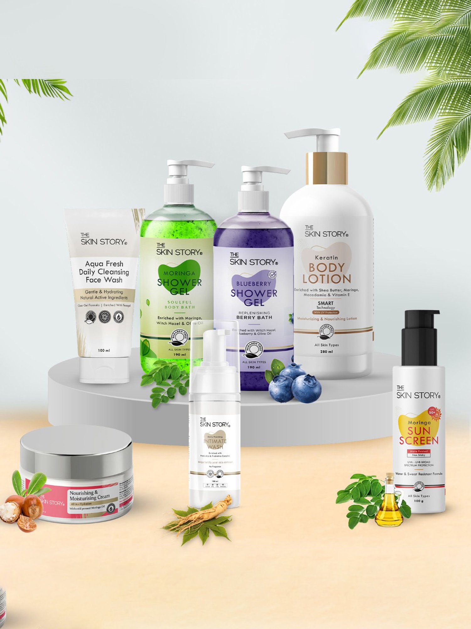 The Skin Story Blueberry Replenishing Berry Bath Shower Gel - 190 ml