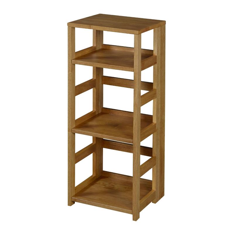 34" Cakewalk High Square Folding Bookcase Medium Oak - Regency