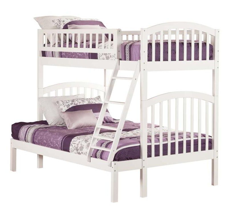 Richland Bunk  Twin over Twin w/ Raised Panel Trundle  Antique Walnut - Atlantic Frame