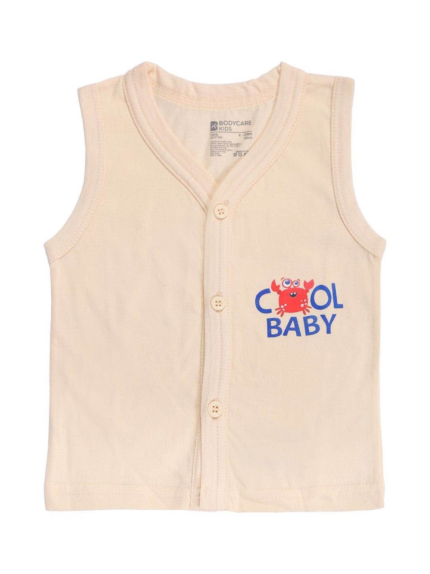 Bodycare Kids Assorted Solid Vest (Pack Of 3)