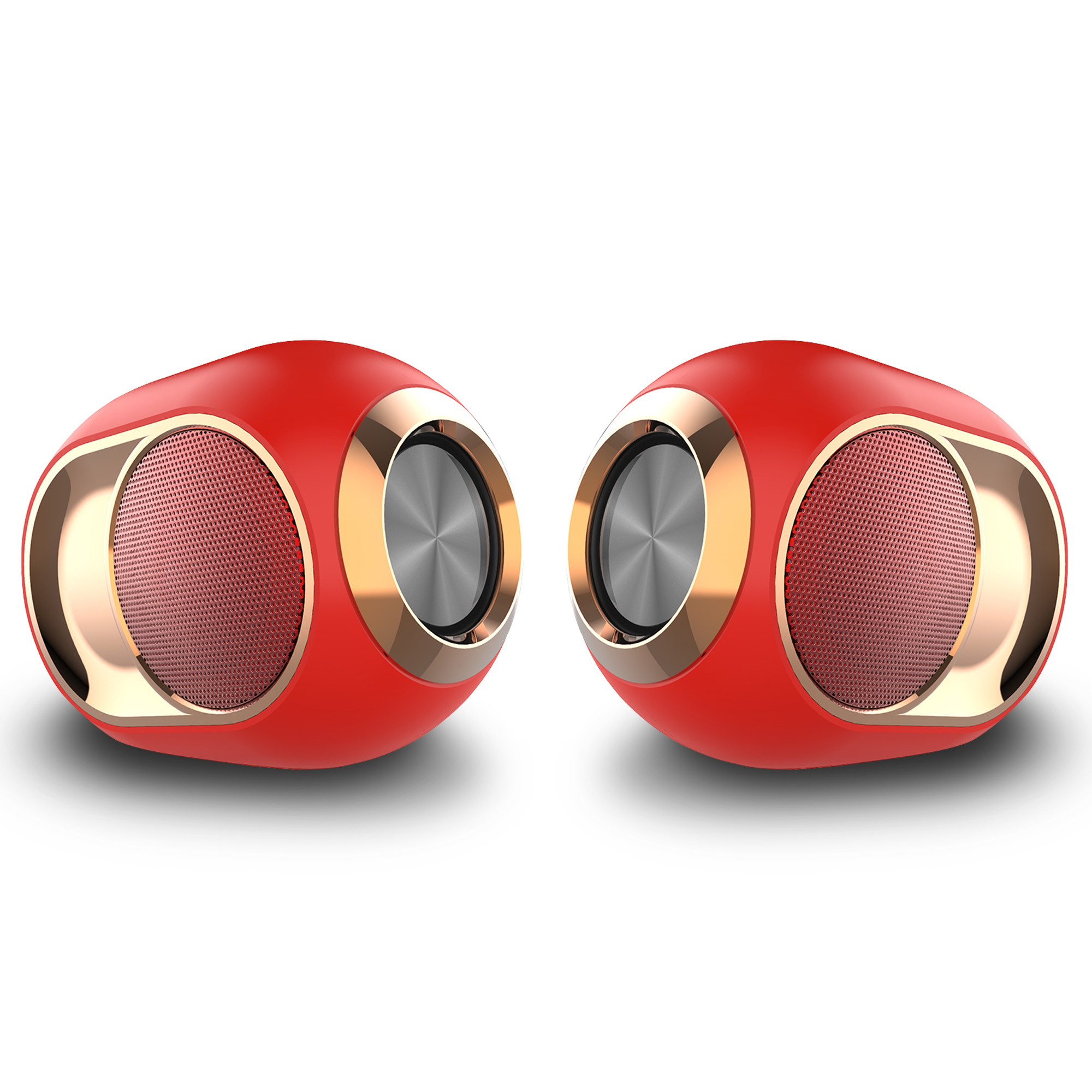 Sound Town 2-Pack X6 Waterproof Portable Bluetooth Speakers, TWS Bluetooth, IPX54, Stereo Sound, Built-in Mic for Phone Calls, for Home and Outdoor, Red (X6-RD-PAIR)