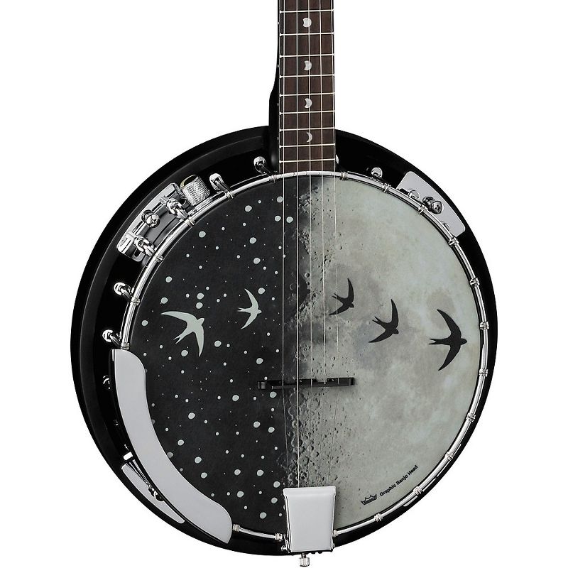 Luna Guitars Moonbird BGB 5-String Acoustic/Electric Banjo Satin Black