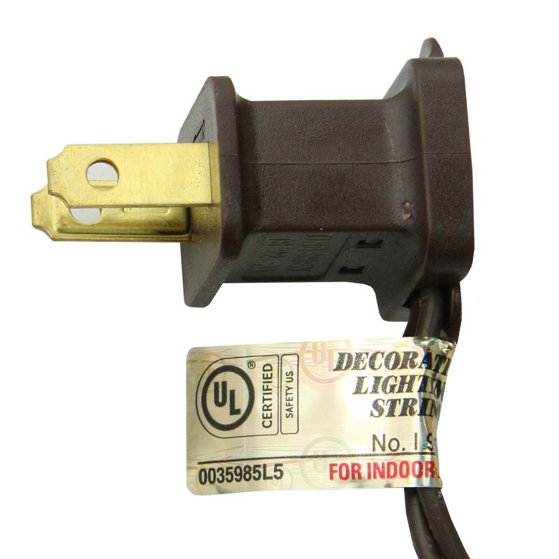 Darice 140ct Micro Silicone Flame Bulb 8-Function String Lights Amber - 22.1' Brown Wire