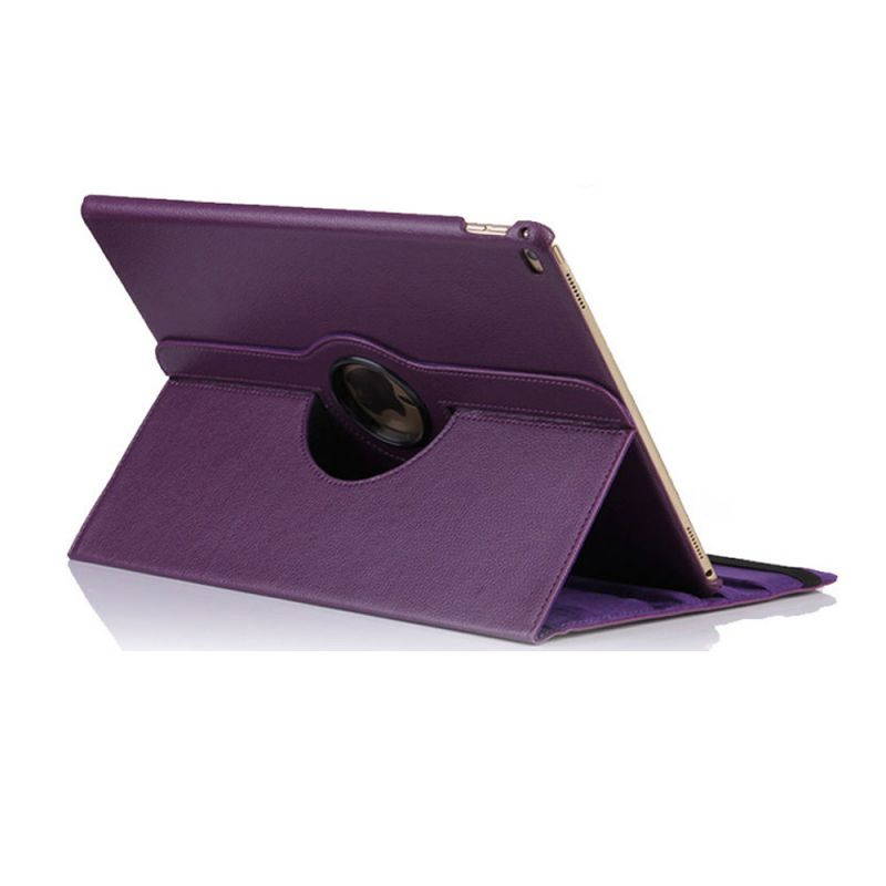 KIQ 360 Rotating Swivel PU Leather Protection Case Cover Multi-Angle View Stand For Apple iPad Pro 9.7-inch (Dark Blue)