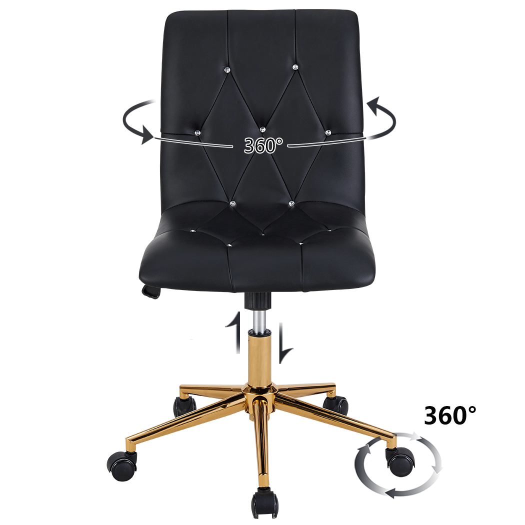 Office High Back Diamond Tufted Special Designer Task Chair Executive Computer Desk Receptionist Rolling Chair