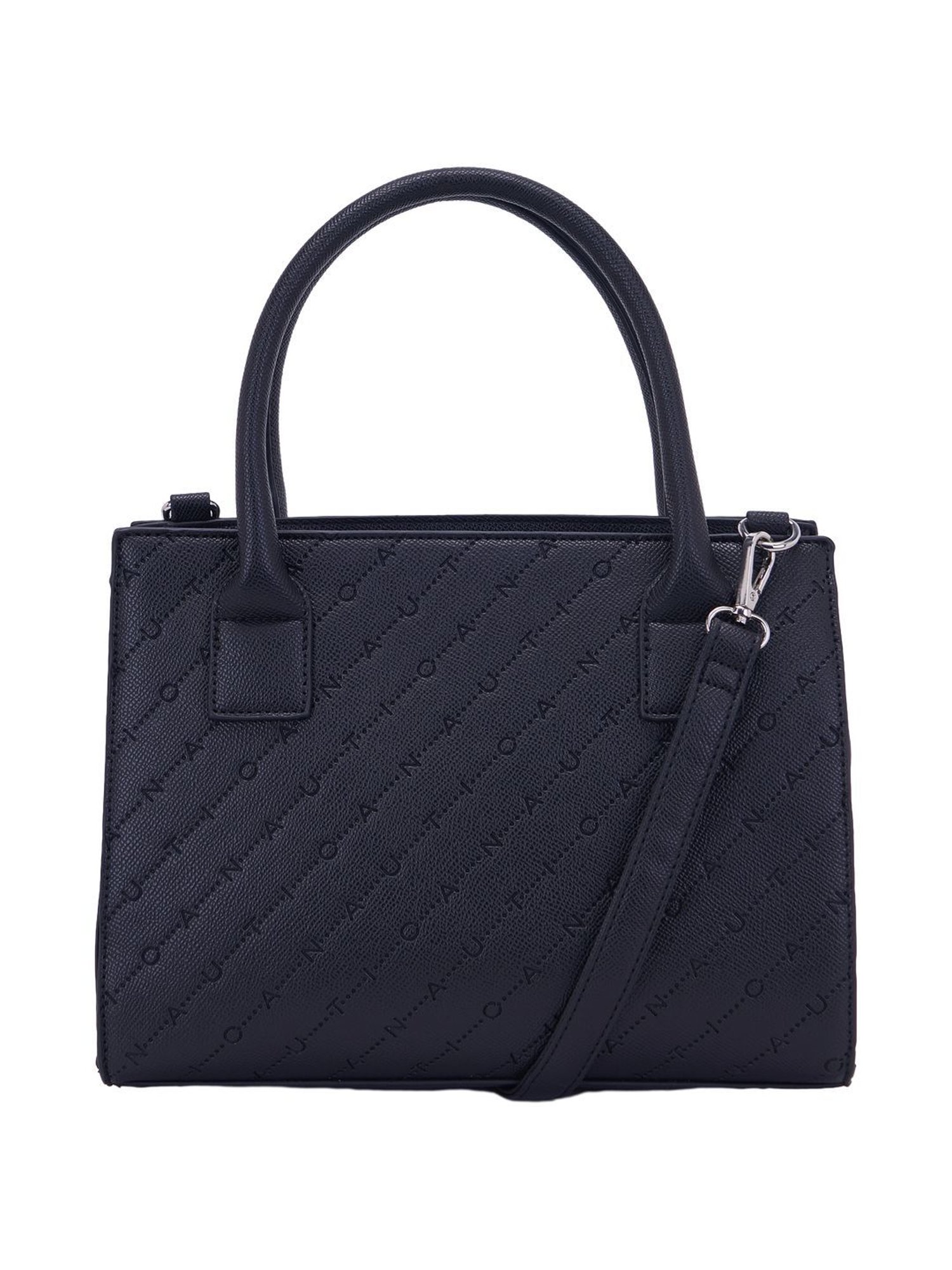 Nautica Black Solid Medium Handbag