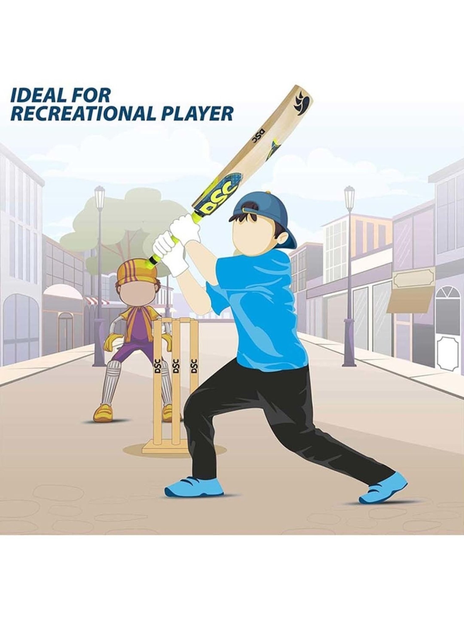 DSC Condor Sizzler Kashmir Willow Cricket Bat Size - 1