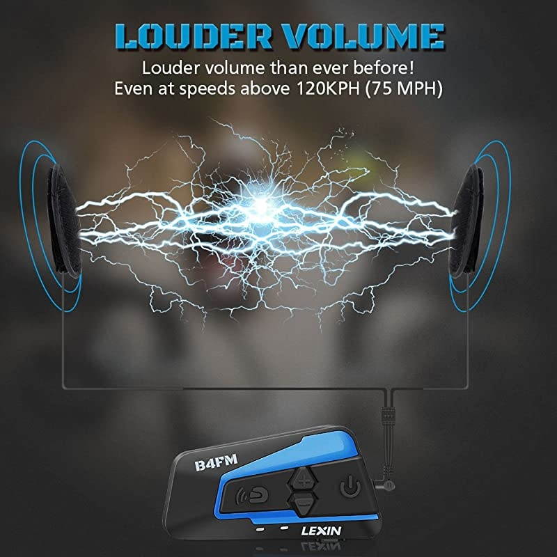 2pcs B4FM Motorcycle Bluetooth Intercom with FM Radio, Helmet Bluetooth Headset With Noise Cancellation Up to 4 Riders, Universal Communication Systems for ATV/Dirt Bike/Off Road