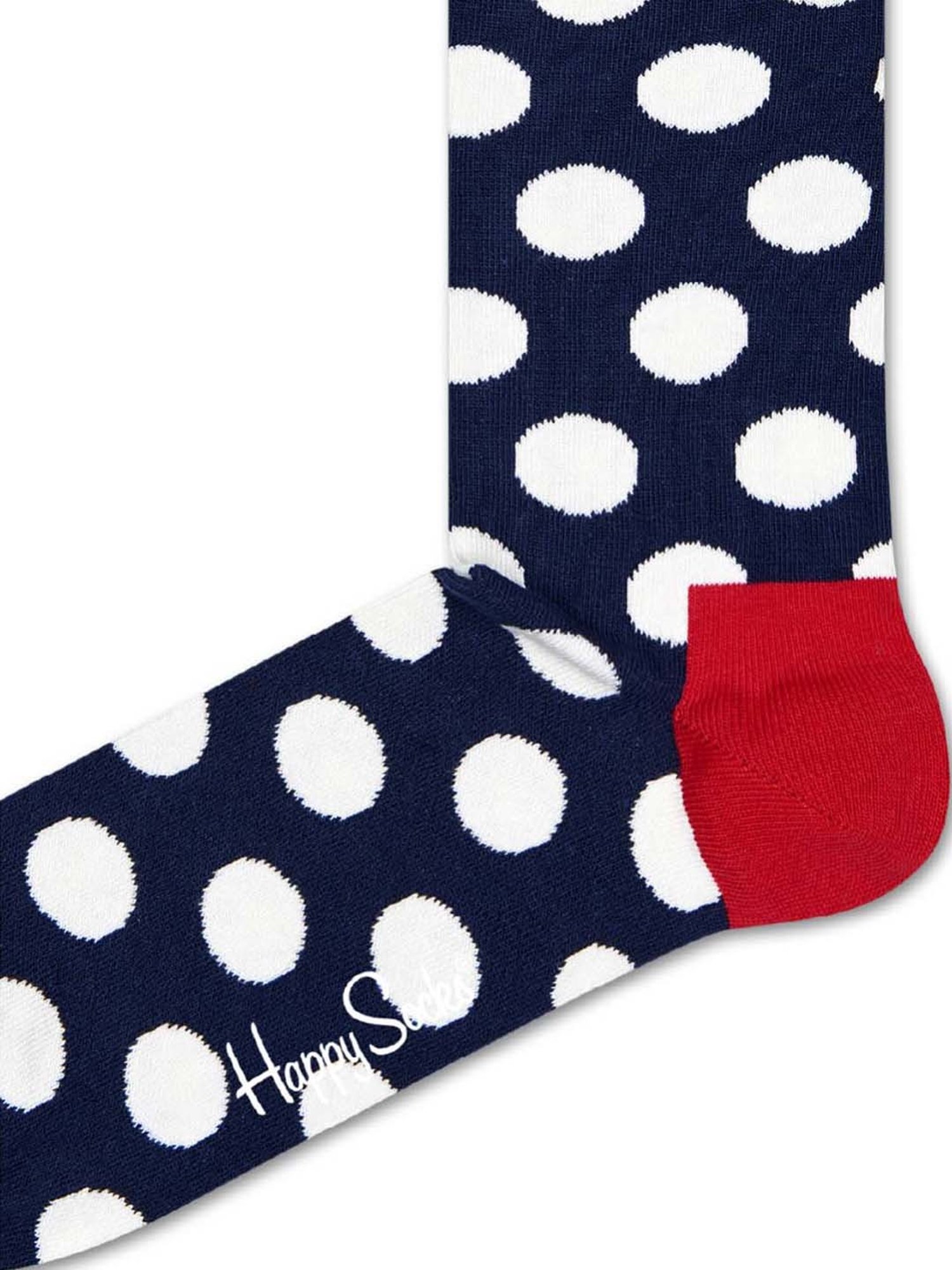 Happy Socks Big Dot Blue Cotton Printed Socks (41-46)