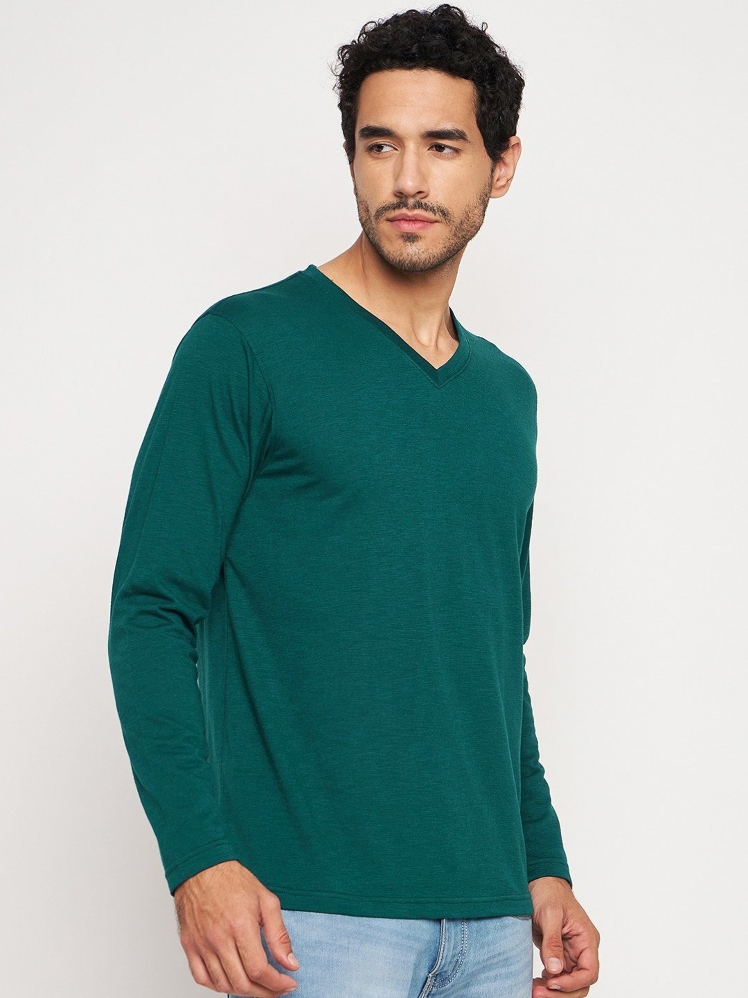 Club York Green Cotton Regular Fit T-Shirt