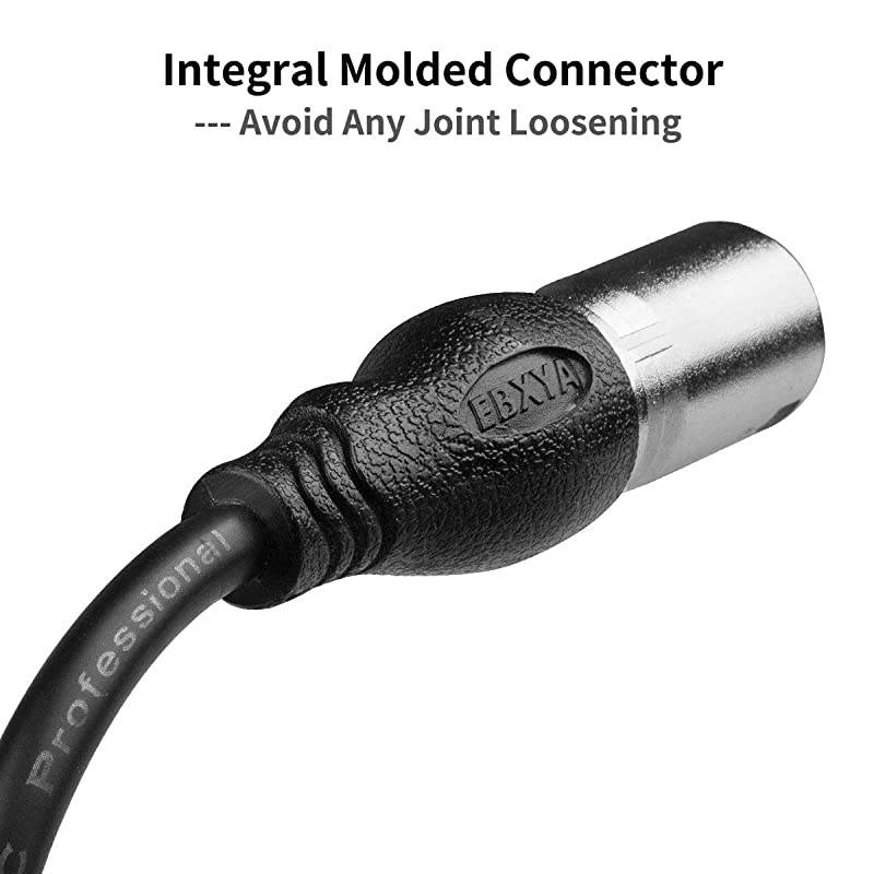 XLR Mic Cables 3ft 2 Packs- 3 Pins XLR Male to Female Microphone Balanced Cable, Black