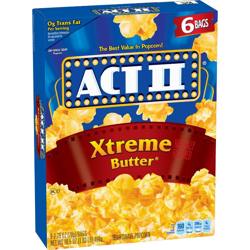 Act II Extreme Butter Microwave Popcorn - 16.5oz