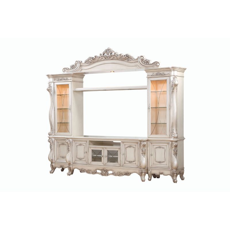 Gorsedd Entertainment Center Antique White - Acme Furniture