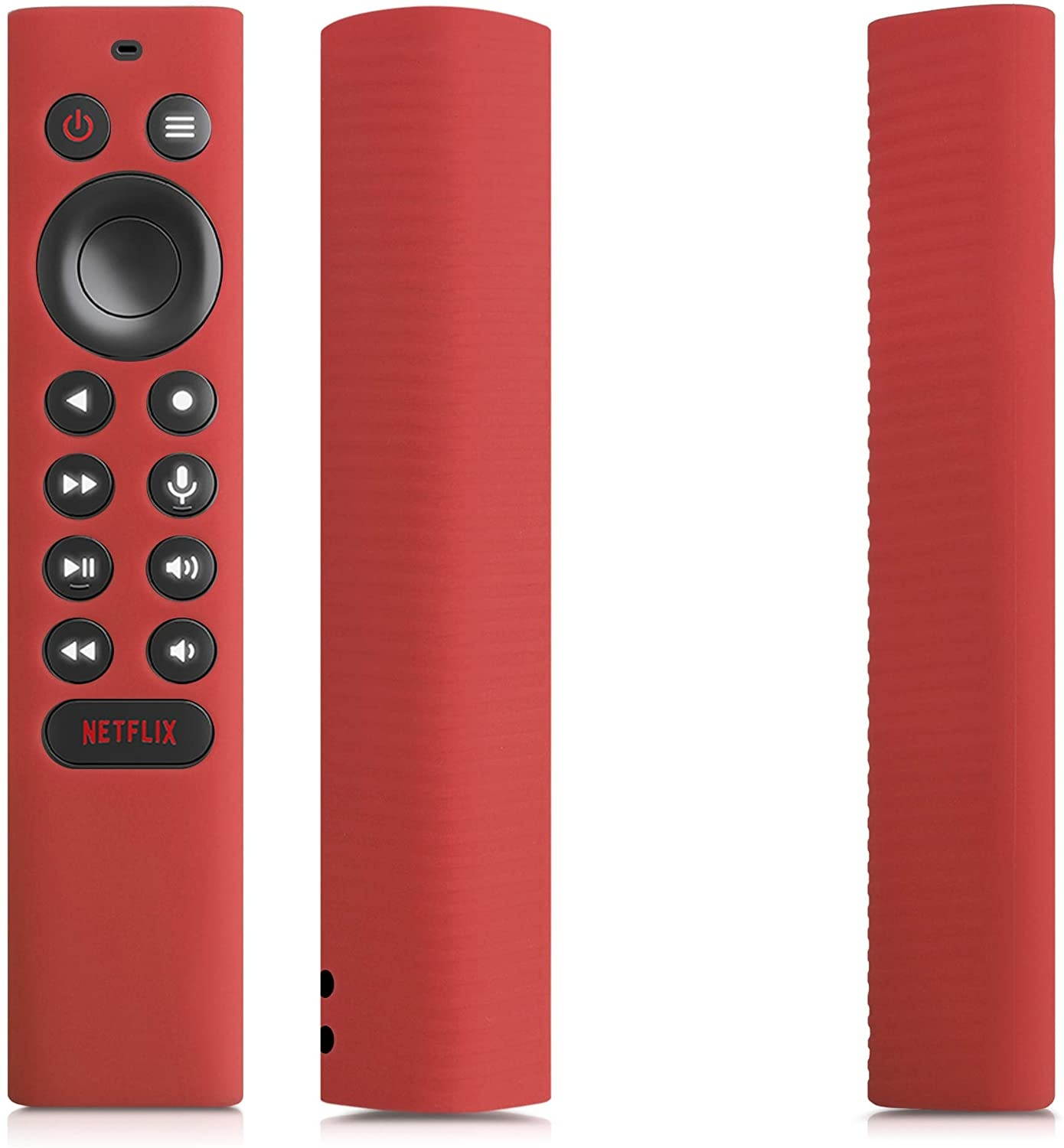 kwmobile Silicone Case Compatible with Shield TV pro/4K HDR - Anti Slip Protective Cover for TV Remote Control - Red