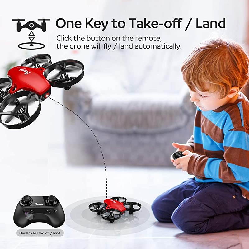 Mini Drone  Upgraded A20 RC Nano Quadcopter 24G 6 Axis Altitude Hold Headless Mode Safe and Stable Flight Extra Batteries and Remote Control Aircraft Mini Drone for Beginners amp Kids Red