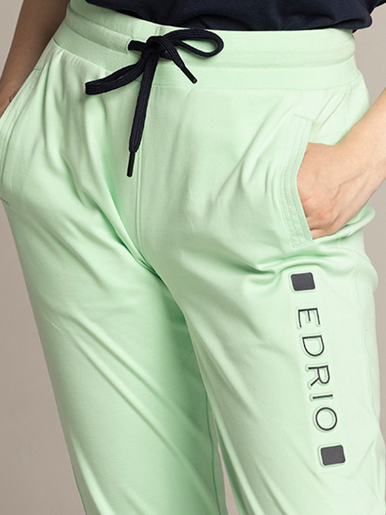 EDRIO Light Green Regular Fit Tracksuit