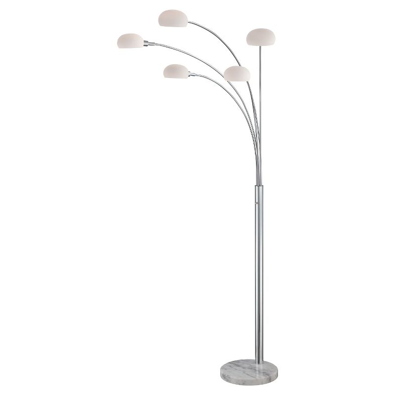 3-way Ilario II 5-LT Floor Lamp (Includes Light Bulb) Chrome - Lite Source
