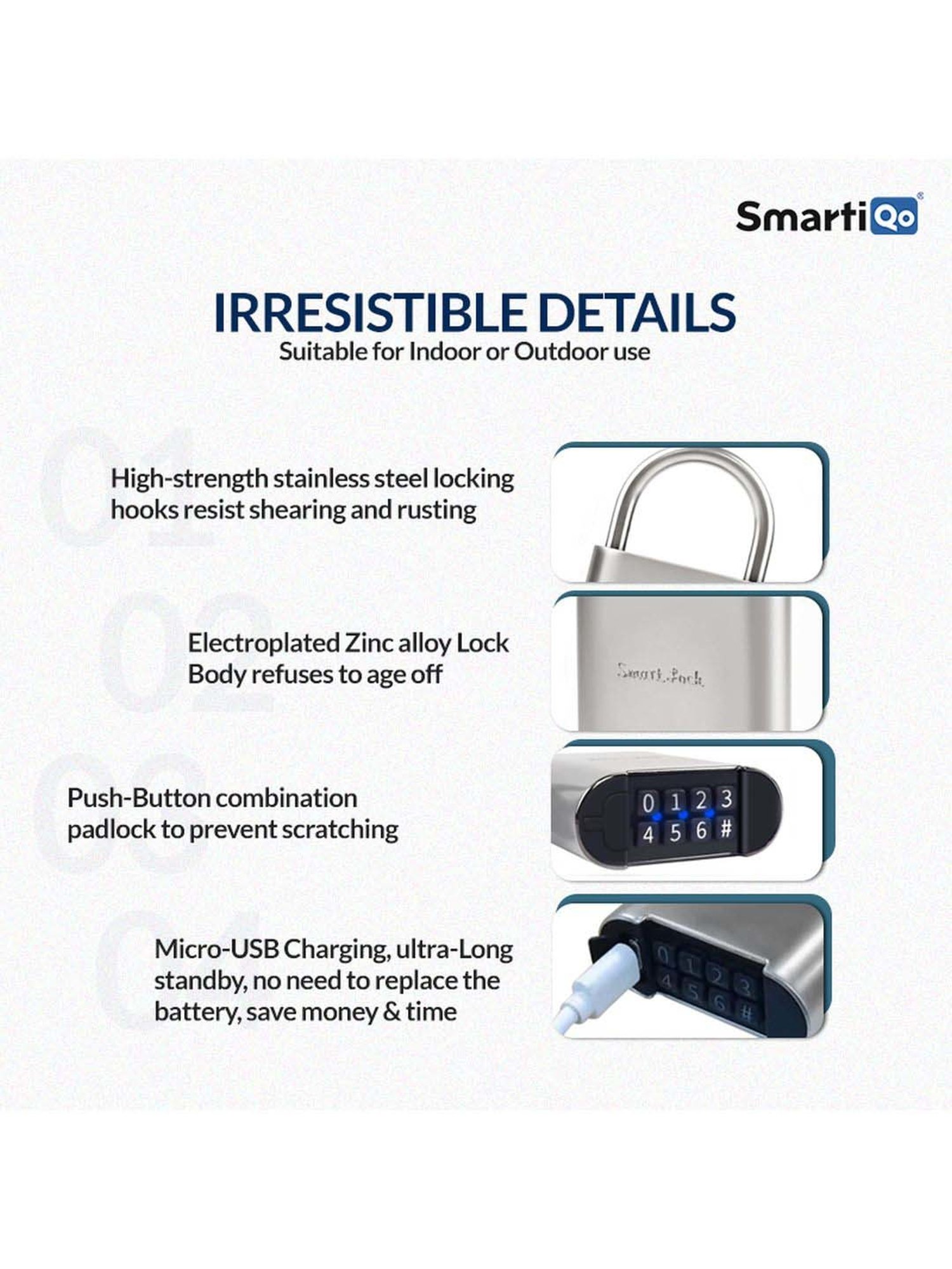 SmartiQo Passcode Padlock