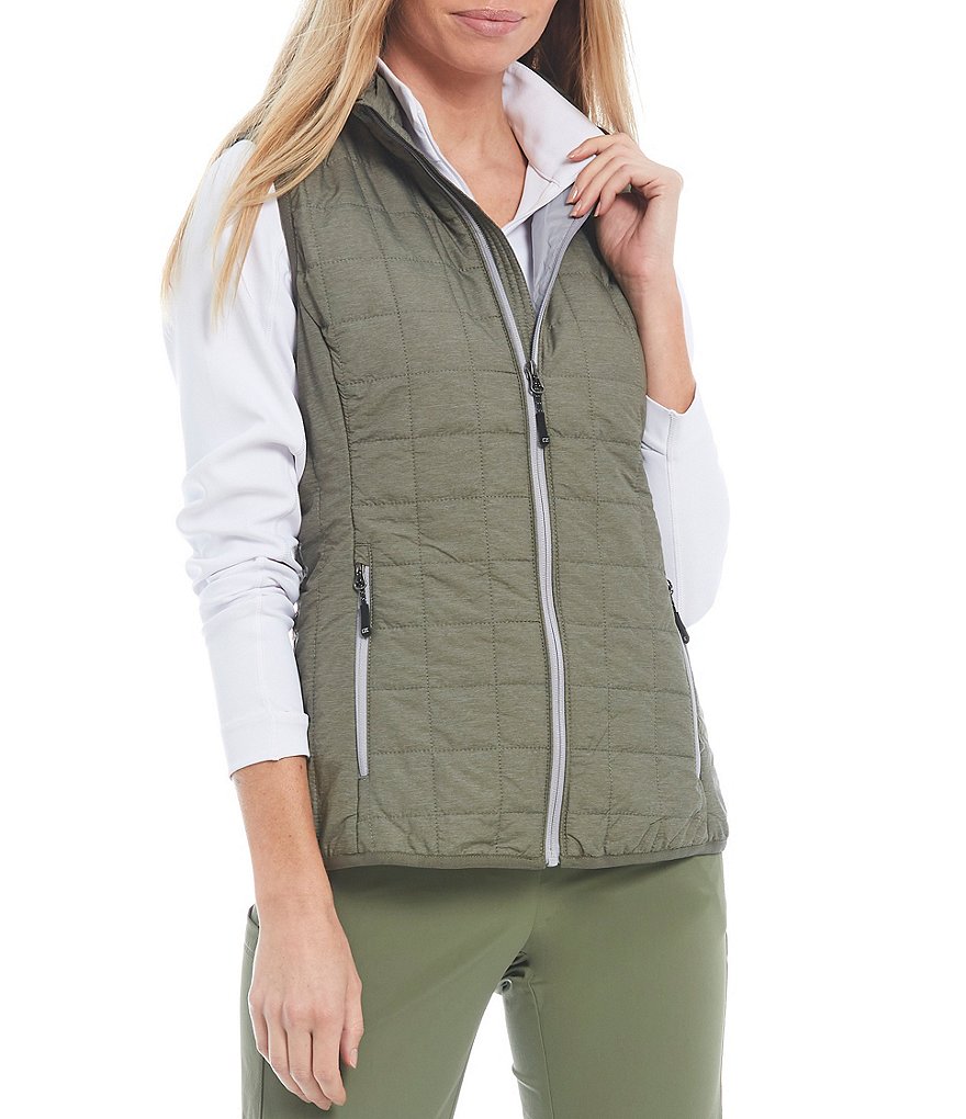 Cutter & Buck Rainier PrimaLoft&reg; Eco Insulated Full Zip Packable Puffer Vest