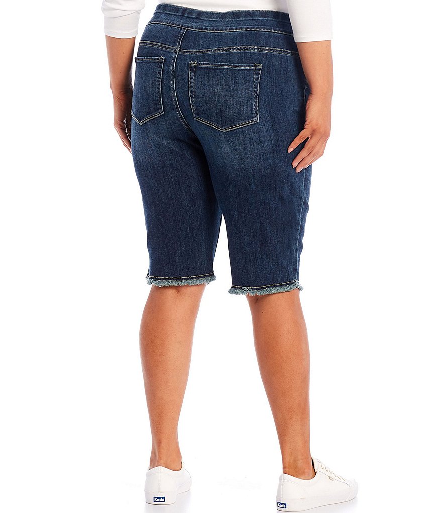 Westbound Plus Size the PARK AVE fit Indigo Skimmer Shorts