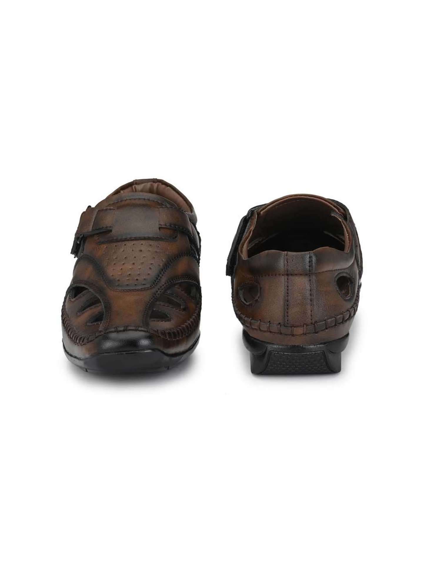 Eego Italy Men's Brown Fisherman Sandals