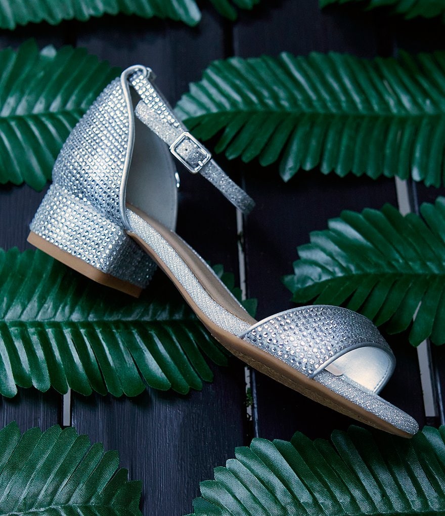 GB Girls' Amaze-Girl Rhinestone Two Piece Sandals (Youth)