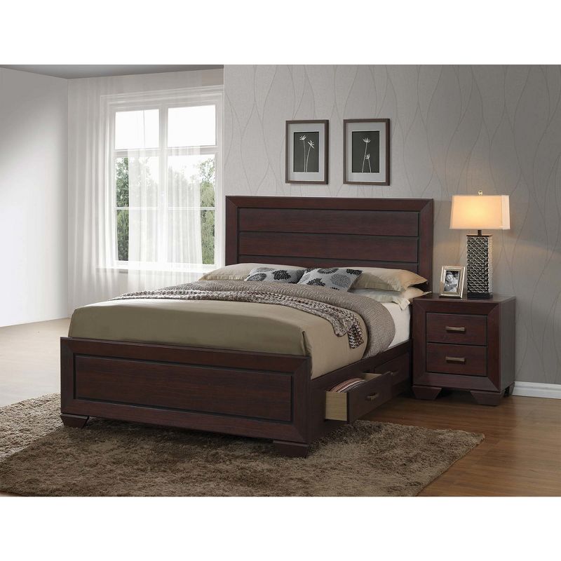 Eastern King Hayden Storage Bed Dark Cocoa - Private Reserve