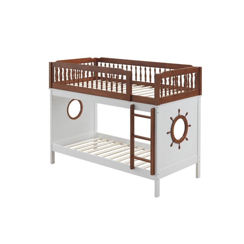 Twin/Twin Farah Bunk Bed Oak/White - Acme Furniture