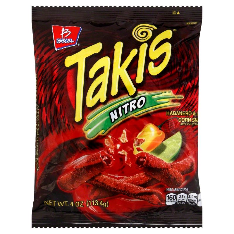 Barcel Takis Nitro Habanero & Lime Corn Snack - 4oz