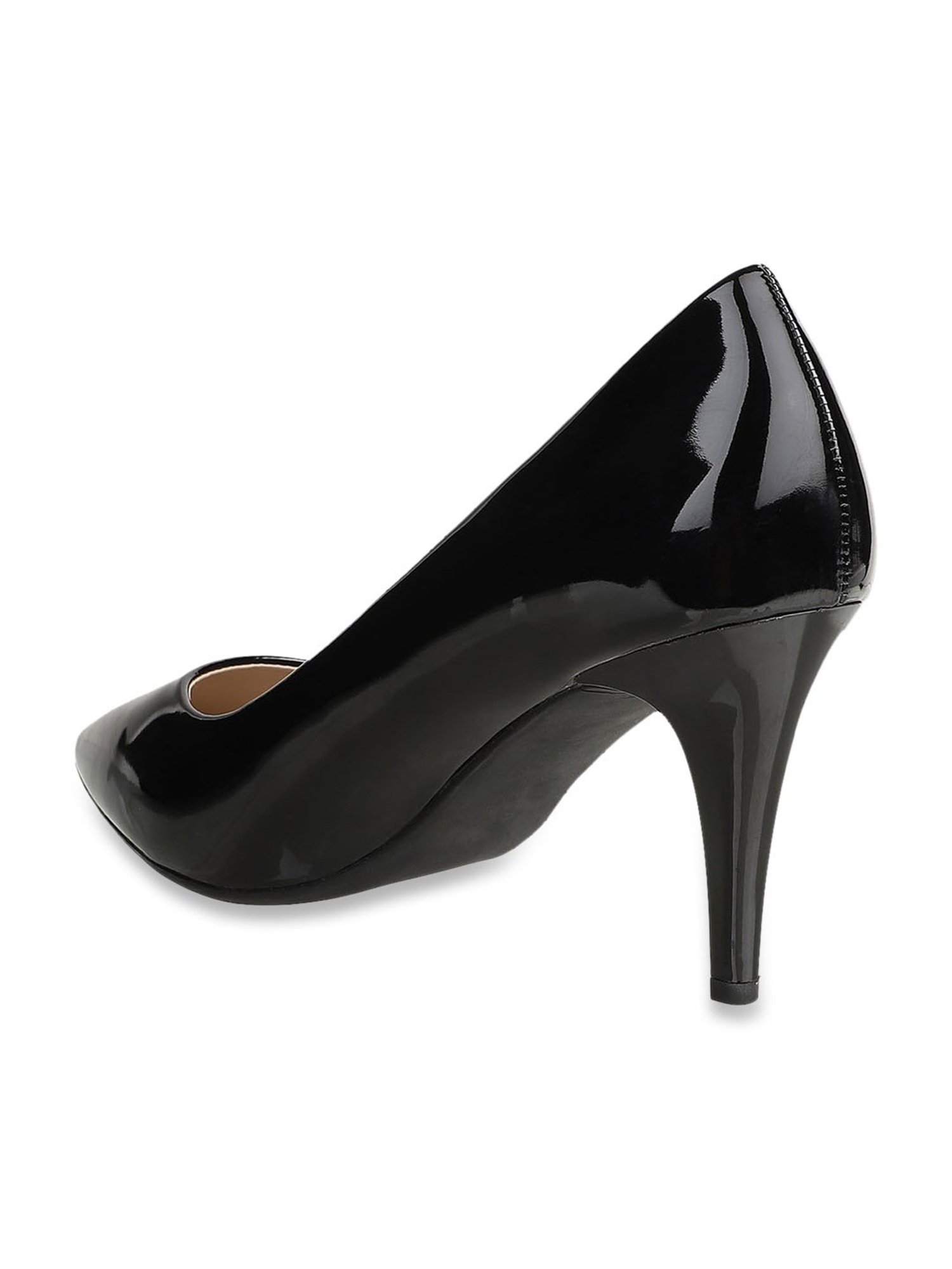 Flat N Heels Women's Black Stiletto Pumps