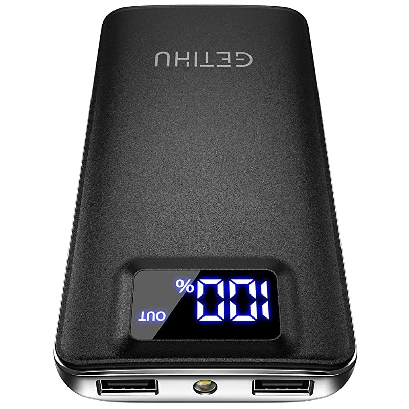 Portable Charger LED Display 10000mAh Power Bank 48A 2 USB Ports HighSpeed Battery Pack with Flashlight for iPhone 11 Pro X 8 7 6S Plus Samsung Galaxy S20 S10 Note 10 Google LG Oneplus iPad