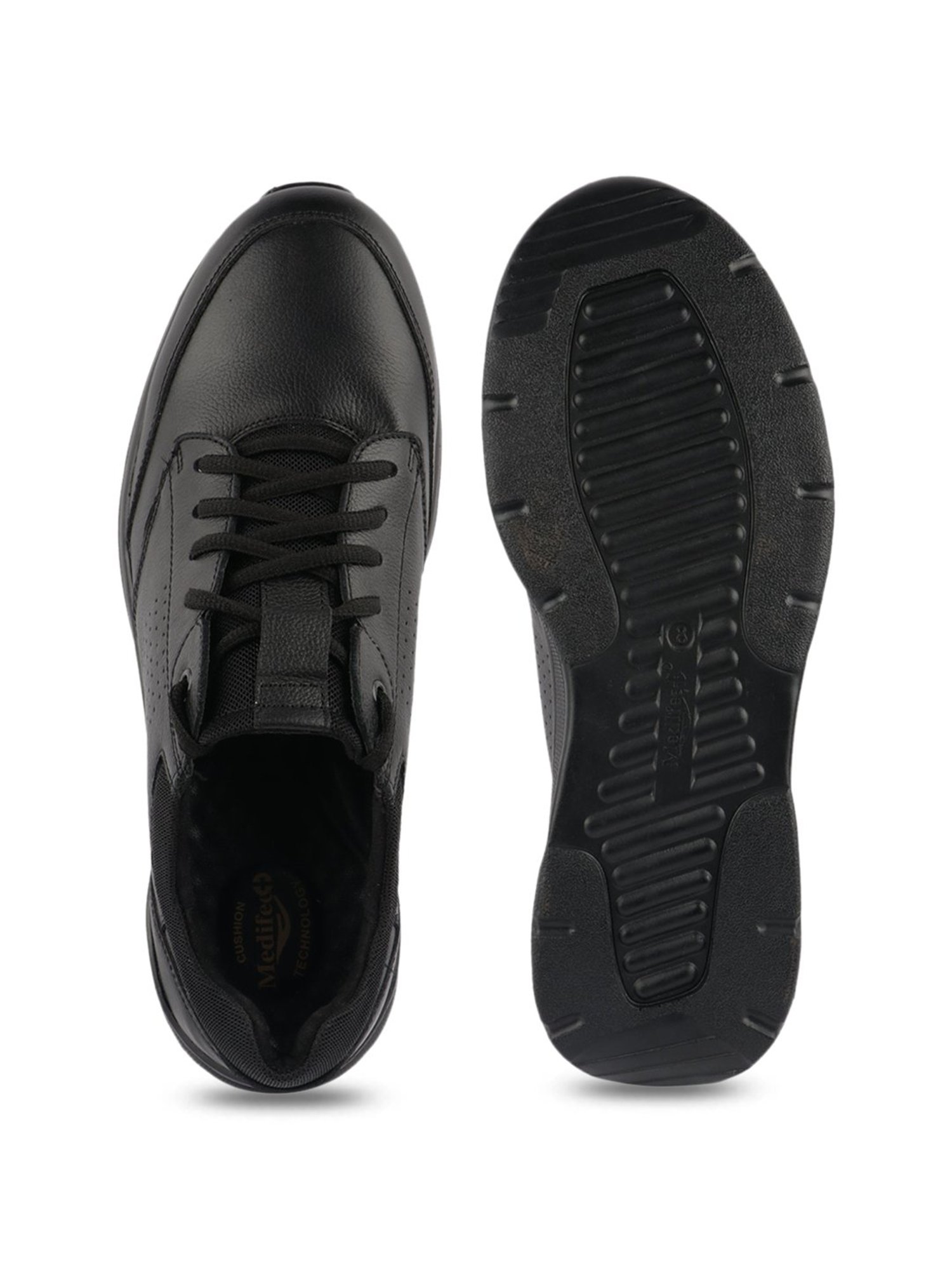 MediFeet Men's Black Casual Sneakers