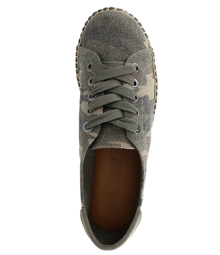 Splendid Laurel Camo Print Canvas Platform Espadrilles Sneakers