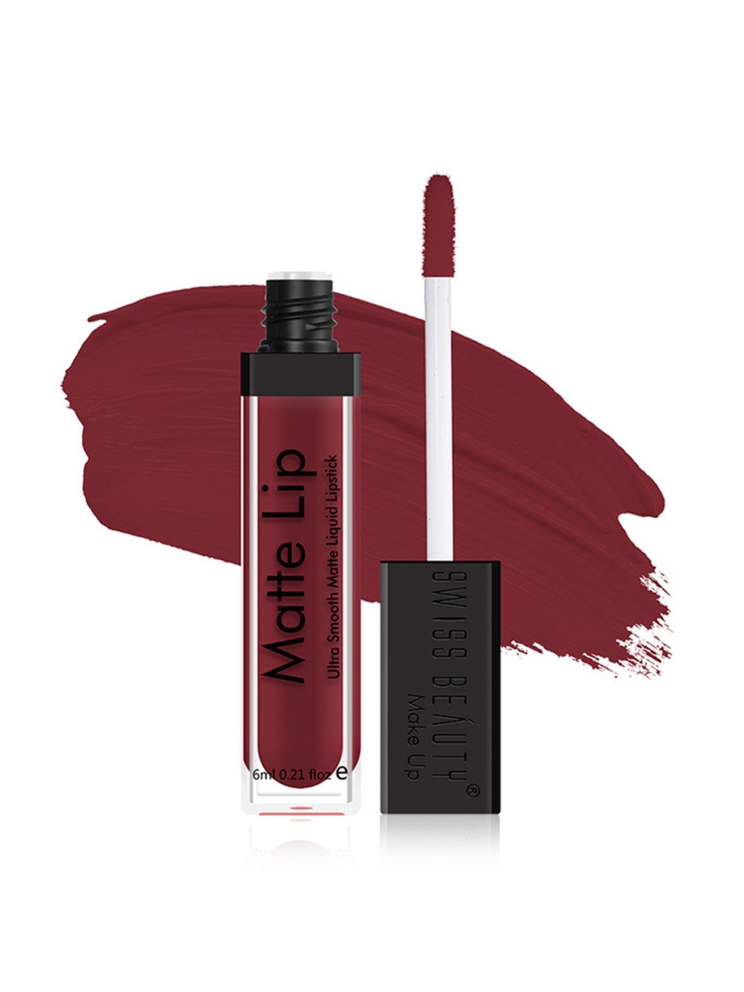 SWISS BEAUTY Ultra Smooth Matte Liquid Lipstick Wine Red - 6 ml