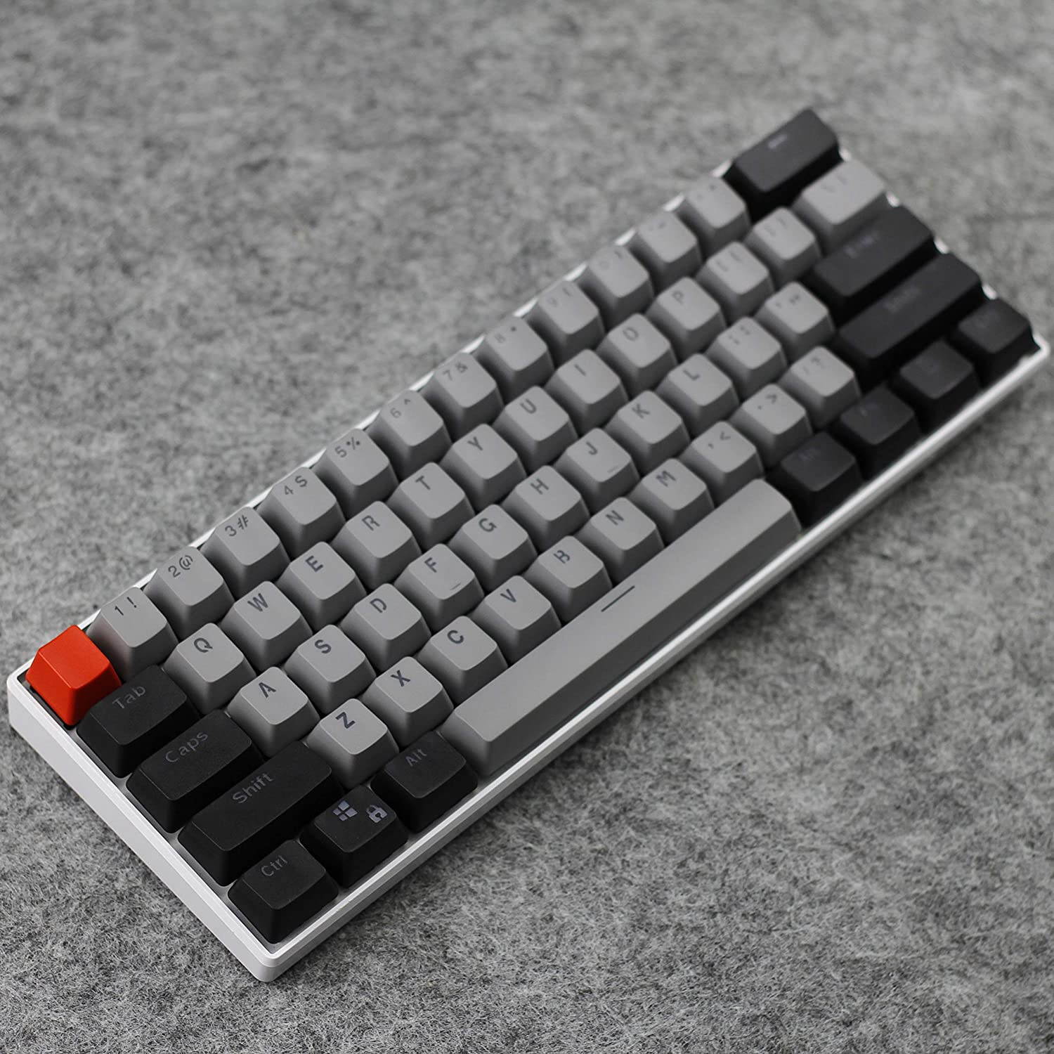 CUUWE 61 PBT Keycaps for 60 Percent Keyboard, Backlit Keycap Set for Mechanical Gaming Keyboard OEM Profile Keycaps with Key Puller for Cherry MX Switches GH60/RK61/GK61/Annie pro 2