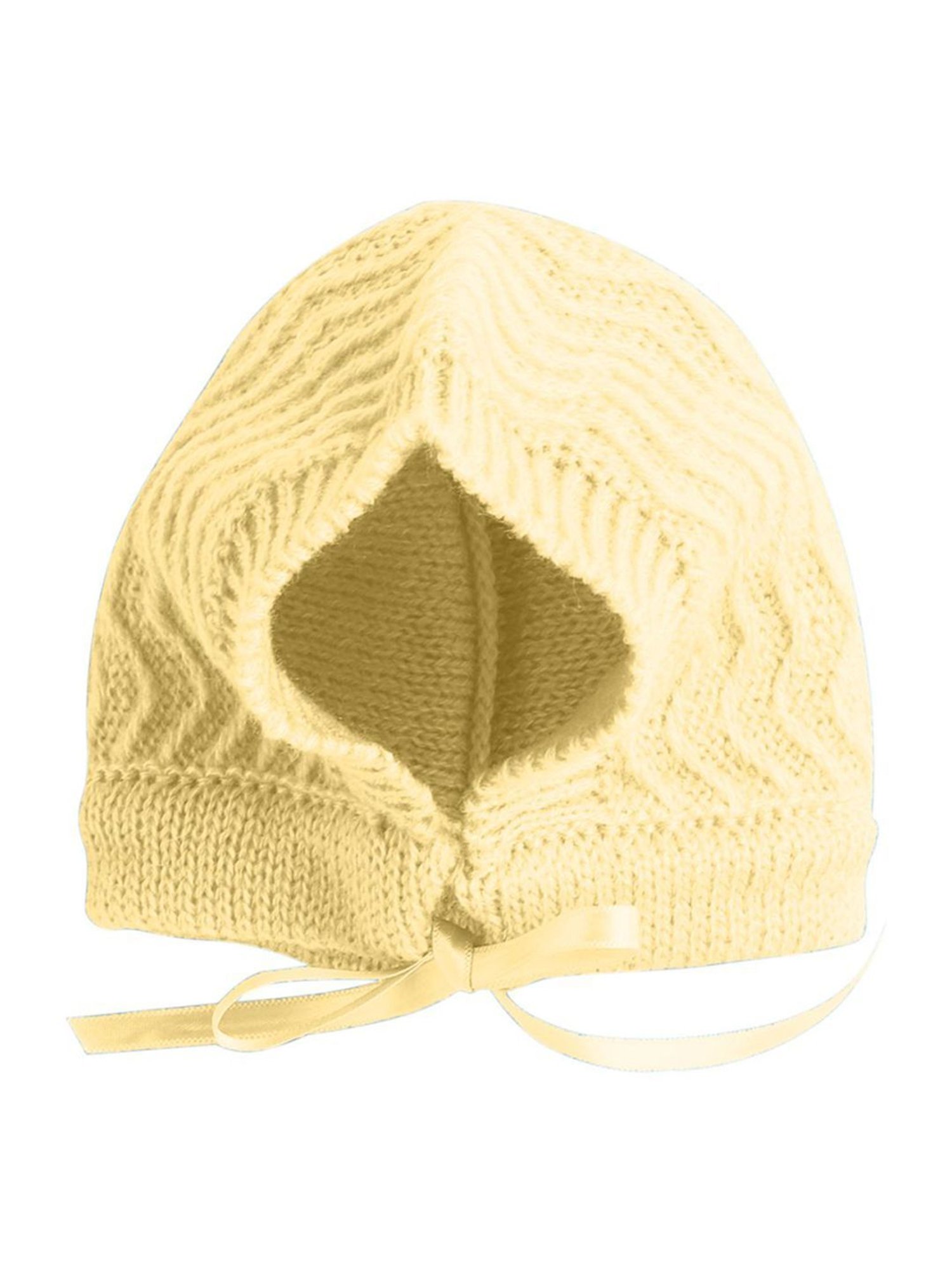 Little Angels Kids Yellow Textured Pattern Full Sleeves Sweater Set