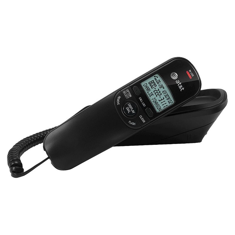 AT&T TR1909 Trimline Corded Phone with Caller ID - Black