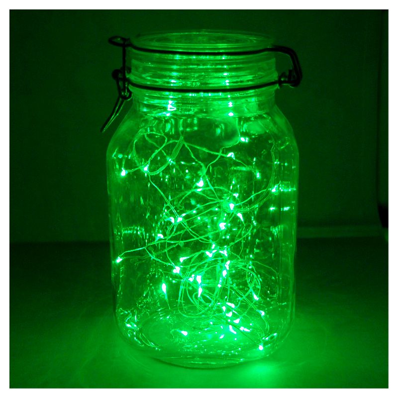 6.3' 3ct LED Submersible Mini Fairy String Lights Green
