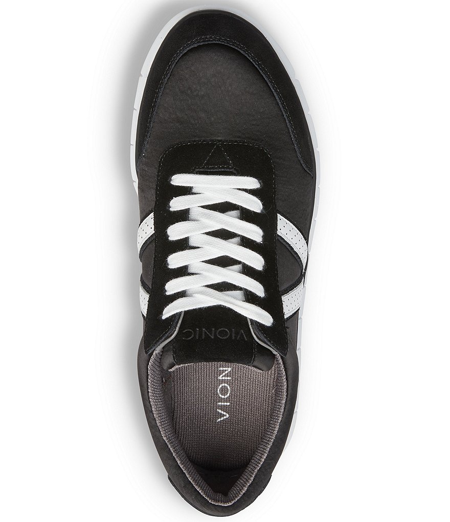 Vionic Nana Satin Leather Lace-Up Sneakers