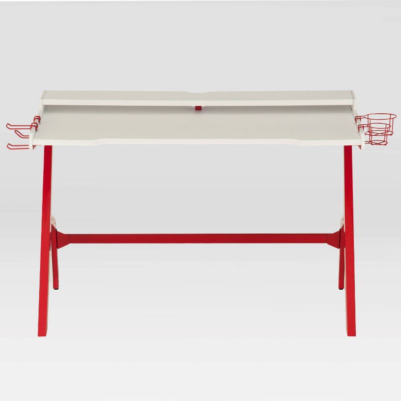 Ergonomic Computer Gaming Desk Red - Techni Sport