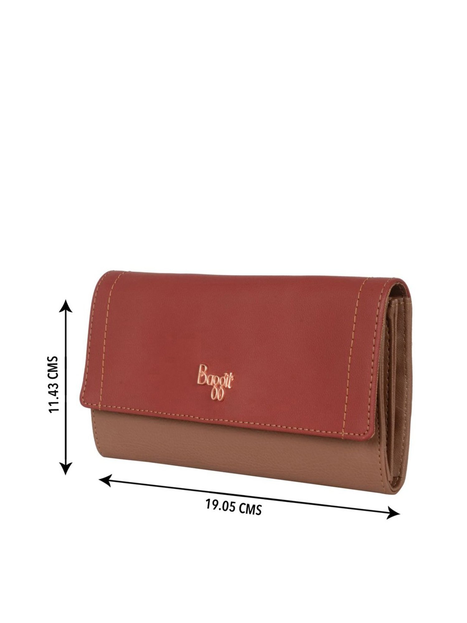 Baggit Brown Color Block Wallet for Women