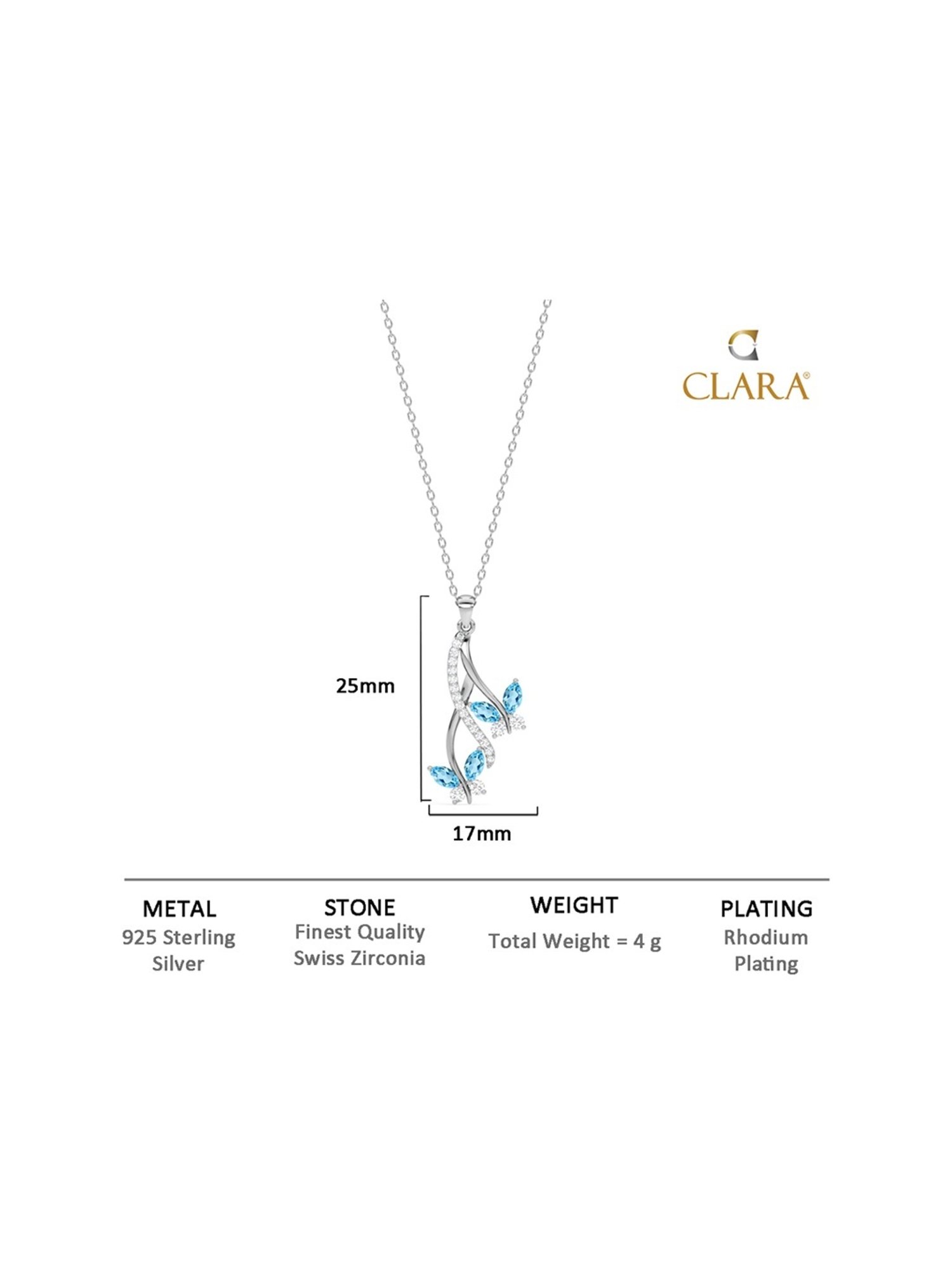 Silberry 925 Silver Solitaire Dream Pendant & Earrings